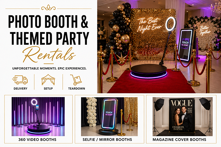Photo Booth Rentals | Stylish Backdrops & Event Photo Stations | Event ...