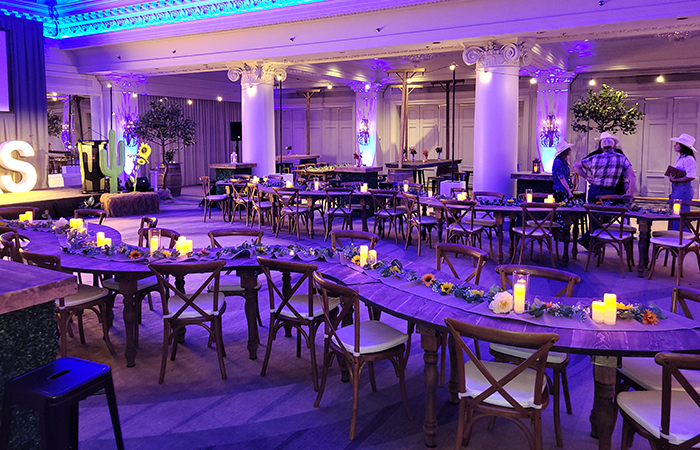 Rustic Wood Serpentine Table Rentals